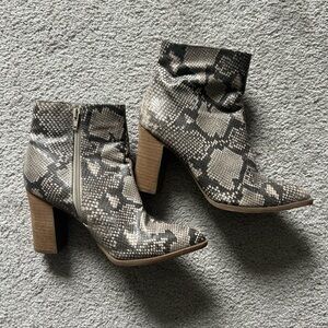 Snakeskin Ankle Boots